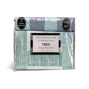 American Linen 1900 100% cotton King Sheet Set with 2 extra Pillowcases new